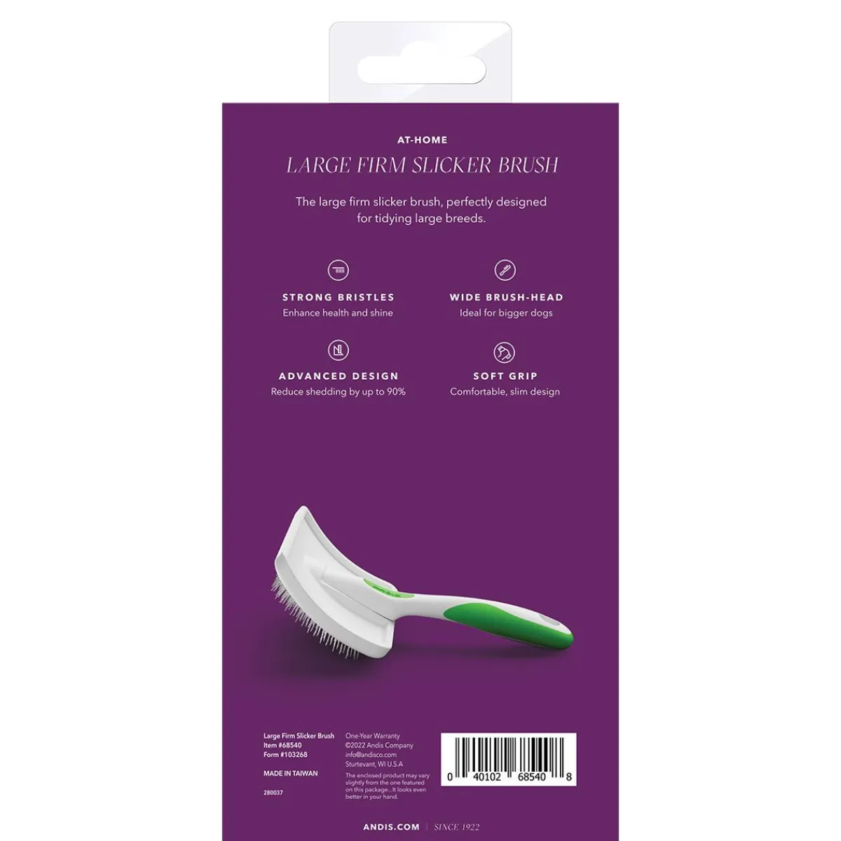 Ryan's Pet Supplies Andis Firm Slicker Brush - Large