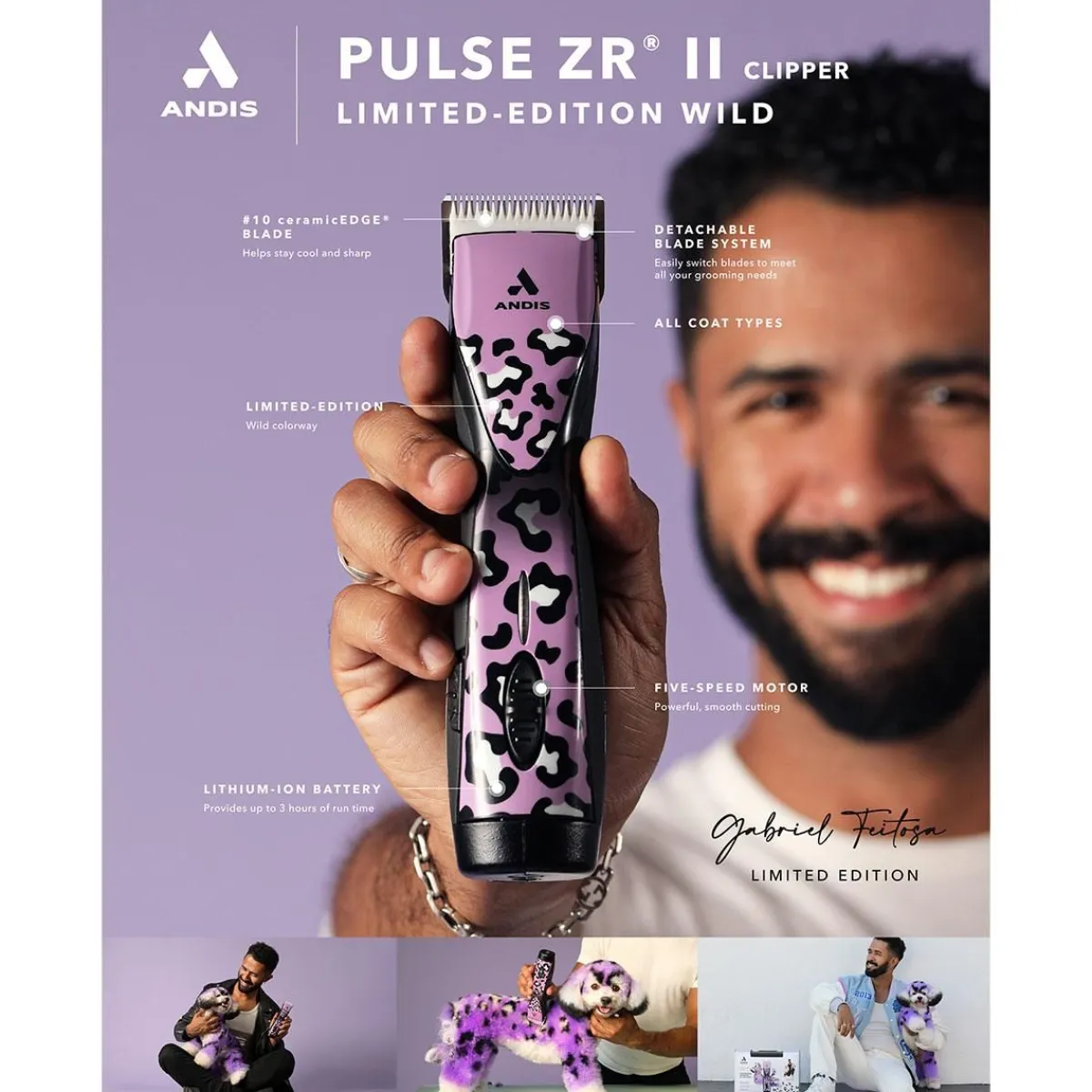 Ryan's Pet Supplies Andis Pulse ZR II Detachable Blade Clippers