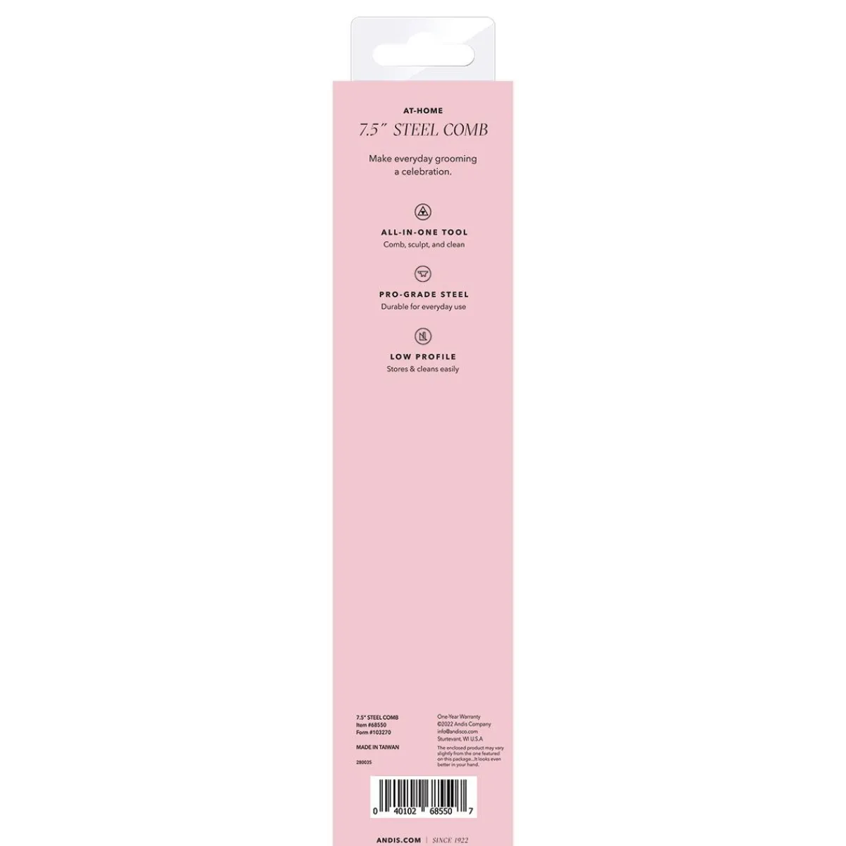 Ryan's Pet Supplies Andis 7.5" Steel Comb