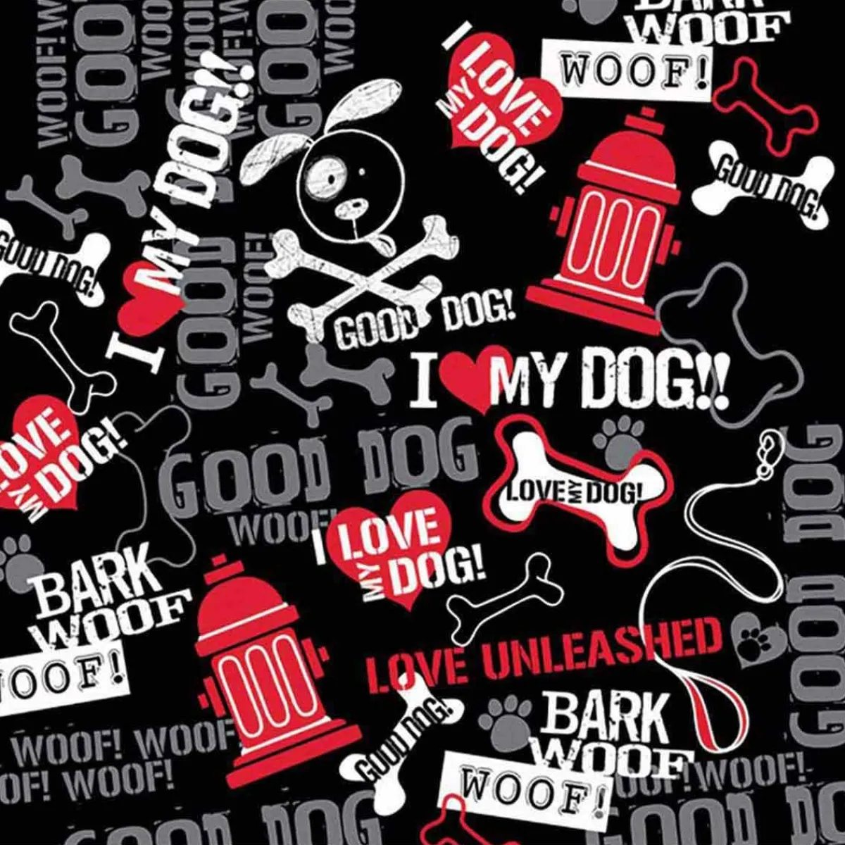 Ryan's Pet Supplies Bark Woof Woof Dog Bandana
