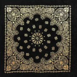 Ryan's Pet Supplies Black Gold Metallic Bandana