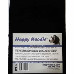 Ryan's Pet Supplies Black Happy Hoodie for Pet Grooming - 2 Pack