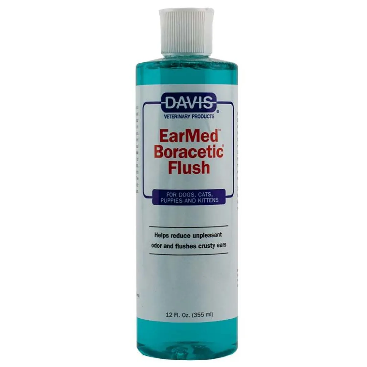 Ryan's Pet Supplies Davis EarMed Boracetic Flush For Dog & Cats (All Ages) 12 oz