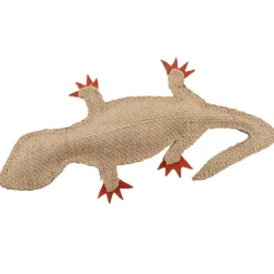 Ryan's Pet Supplies Dawgeee Play Flat Suede & Canvas Coral Lizard Dog Toy - 9"