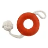 Ryan's Pet Supplies Dawgeee Play Suede Donut Rope Handle & Ball 18" Dog Toy