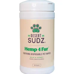 Ryan's Pet Supplies Desert Sudz Hemp Oil Milk & Honey Disposable Pet Wipes 50ct