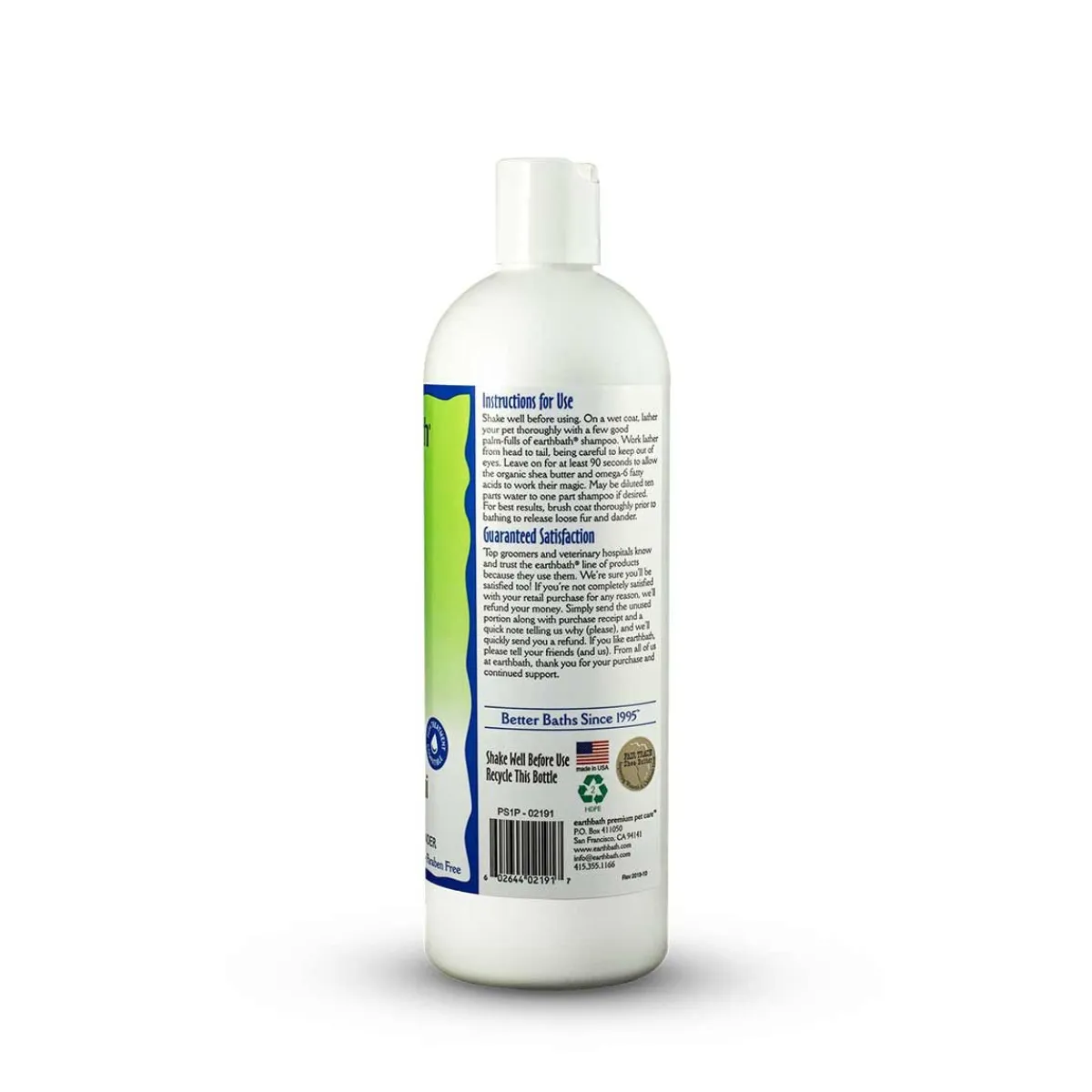 Ryan's Pet Supplies Earthbath Shed Control Pet Shampoo 33:1