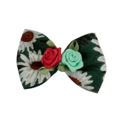 Ryan's Pet Supplies Fancy Finishes Designer Satin Bows with Double Rose - 24ct