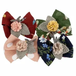 Ryan's Pet Supplies Fancy Finishes Floral Design Dog Bows with Flower 24 Count