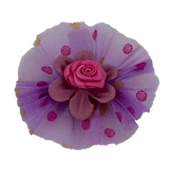 Ryan's Pet Supplies Fancy Finishes Printed Dots Organza Dog Bows 100 Count