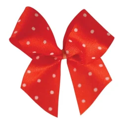 Ryan's Pet Supplies Fancy Finishes Single Polka Dot Satin Dog Bows - 100 Count