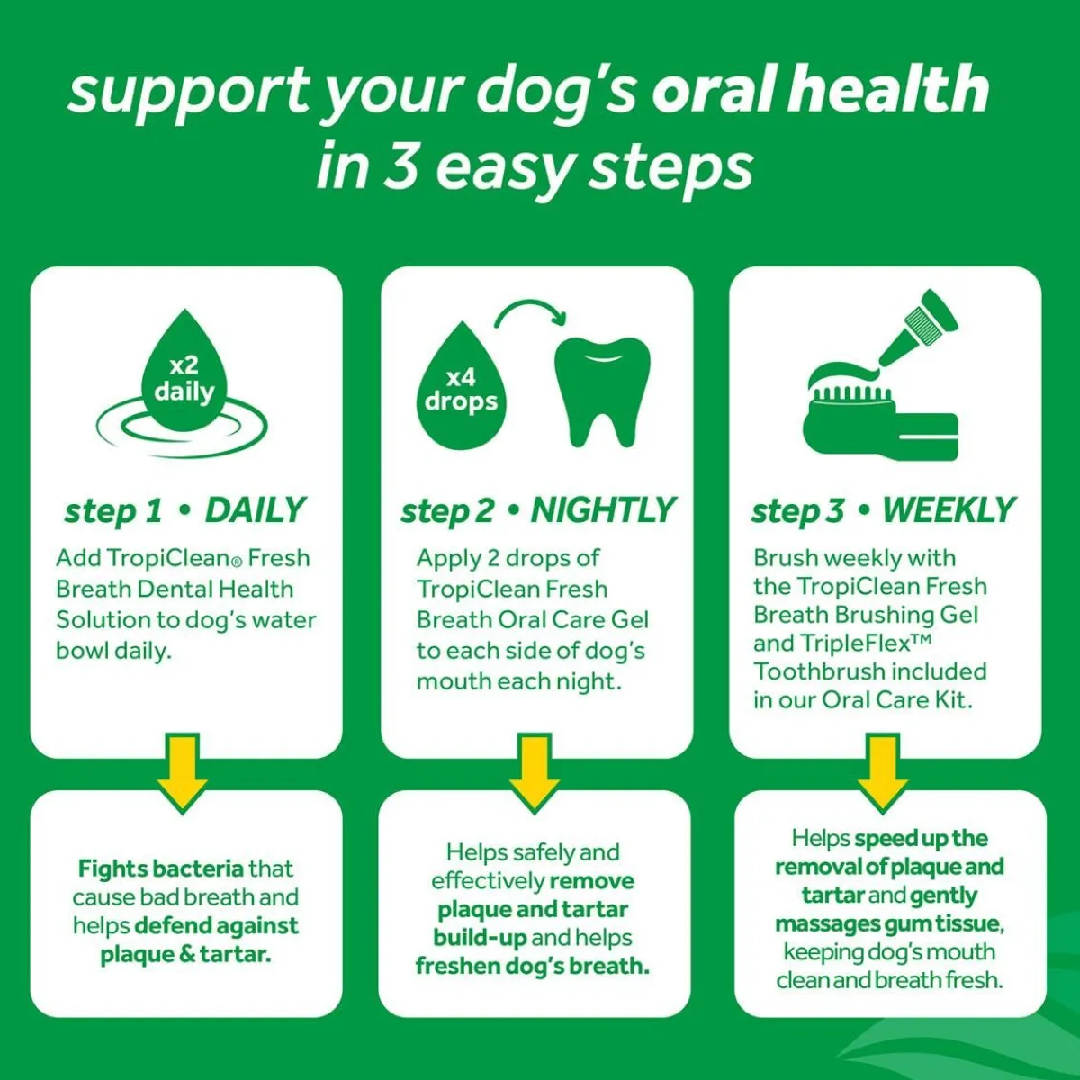 Ryan's Pet Supplies Fresh Breath by TropiClean Clean Teeth Oral Care Gel 2oz