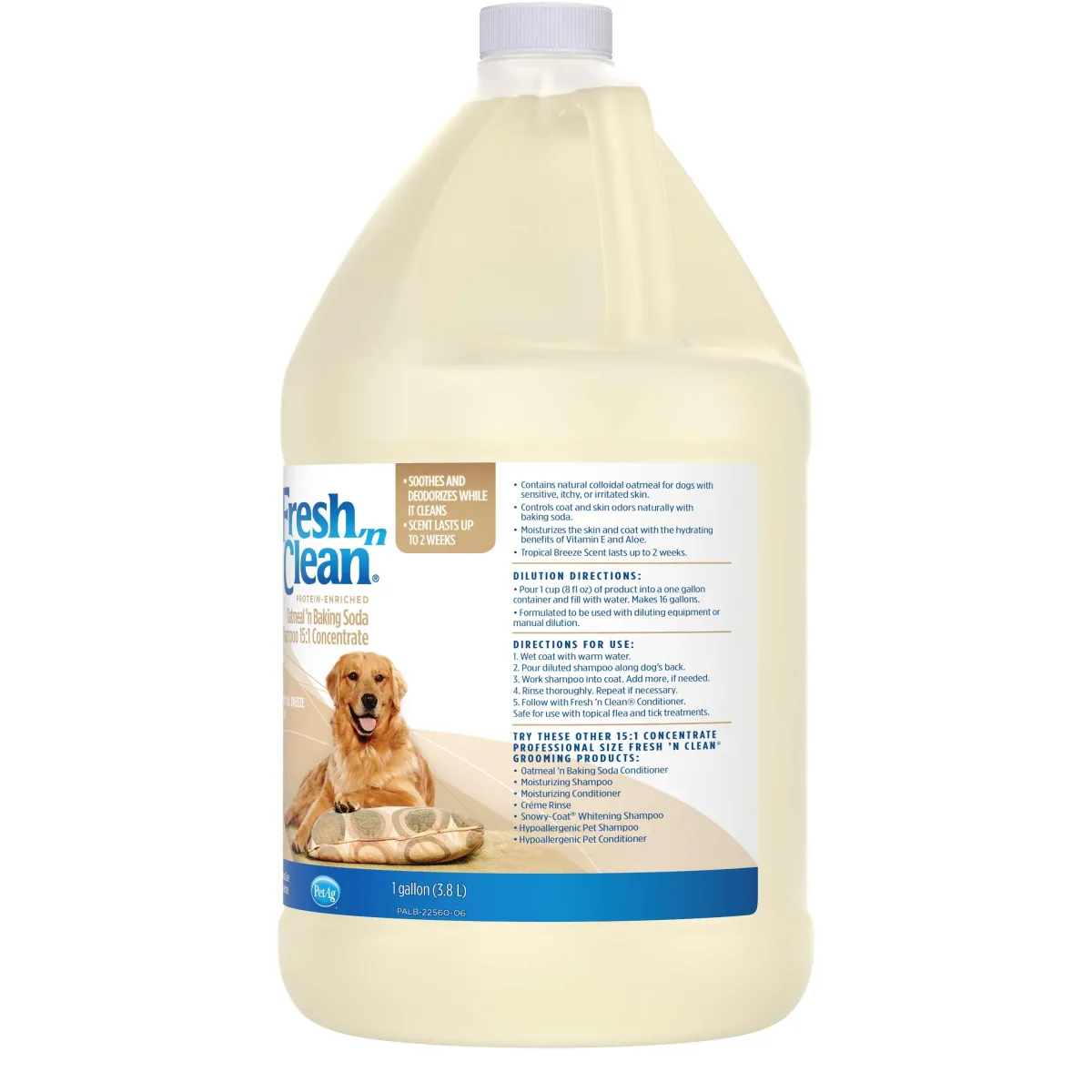 Ryan's Pet Supplies Fresh 'n Clean Oatmeal 'n Baking Soda Shampoo 15:1 - Gallon