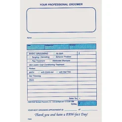 Ryan's Pet Supplies Groomer Sales Slips - 100 Count