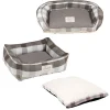 Ryan's Pet Supplies Happy Tails Plaid Cloud Bed