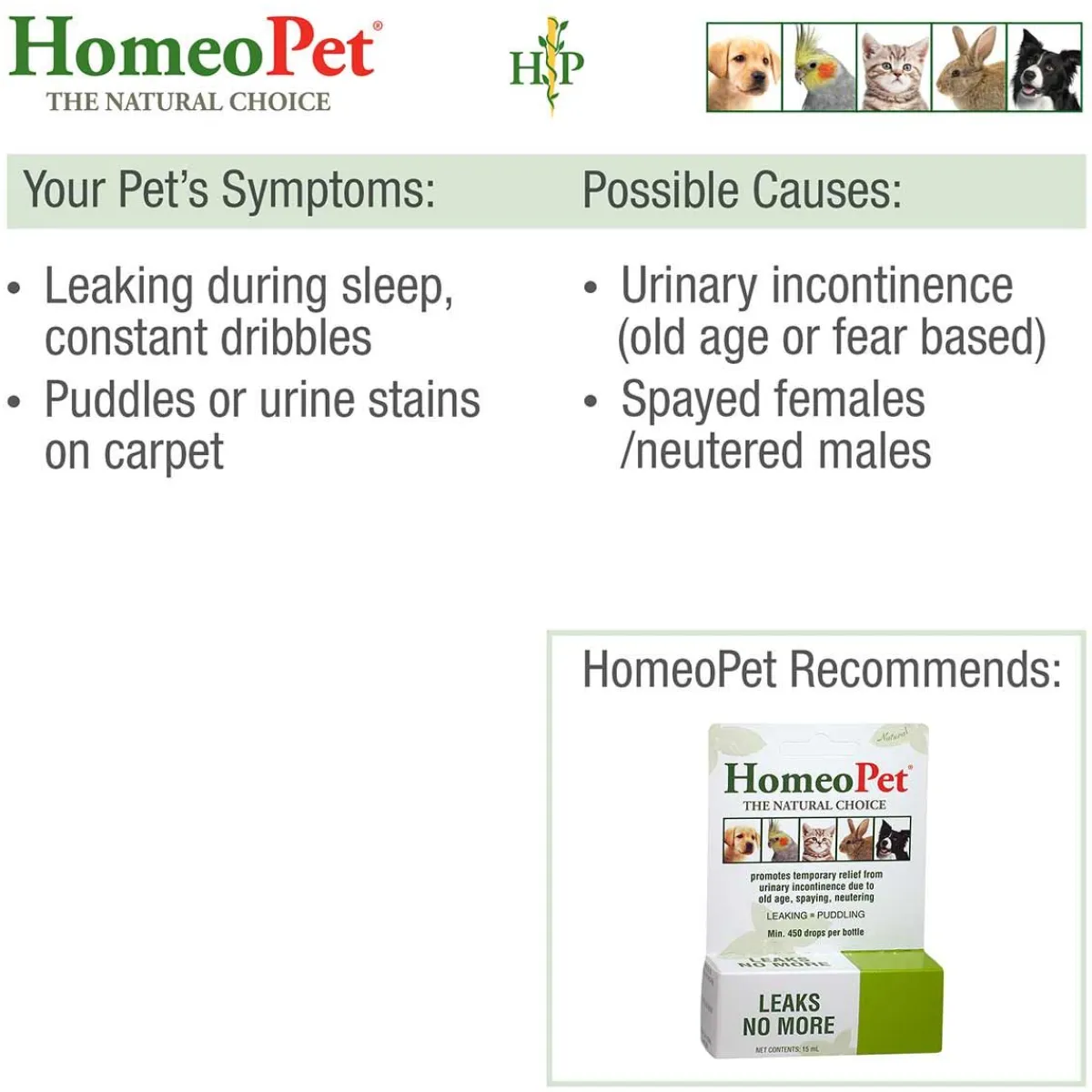 Ryan's Pet Supplies HomeoPet Leaks No More