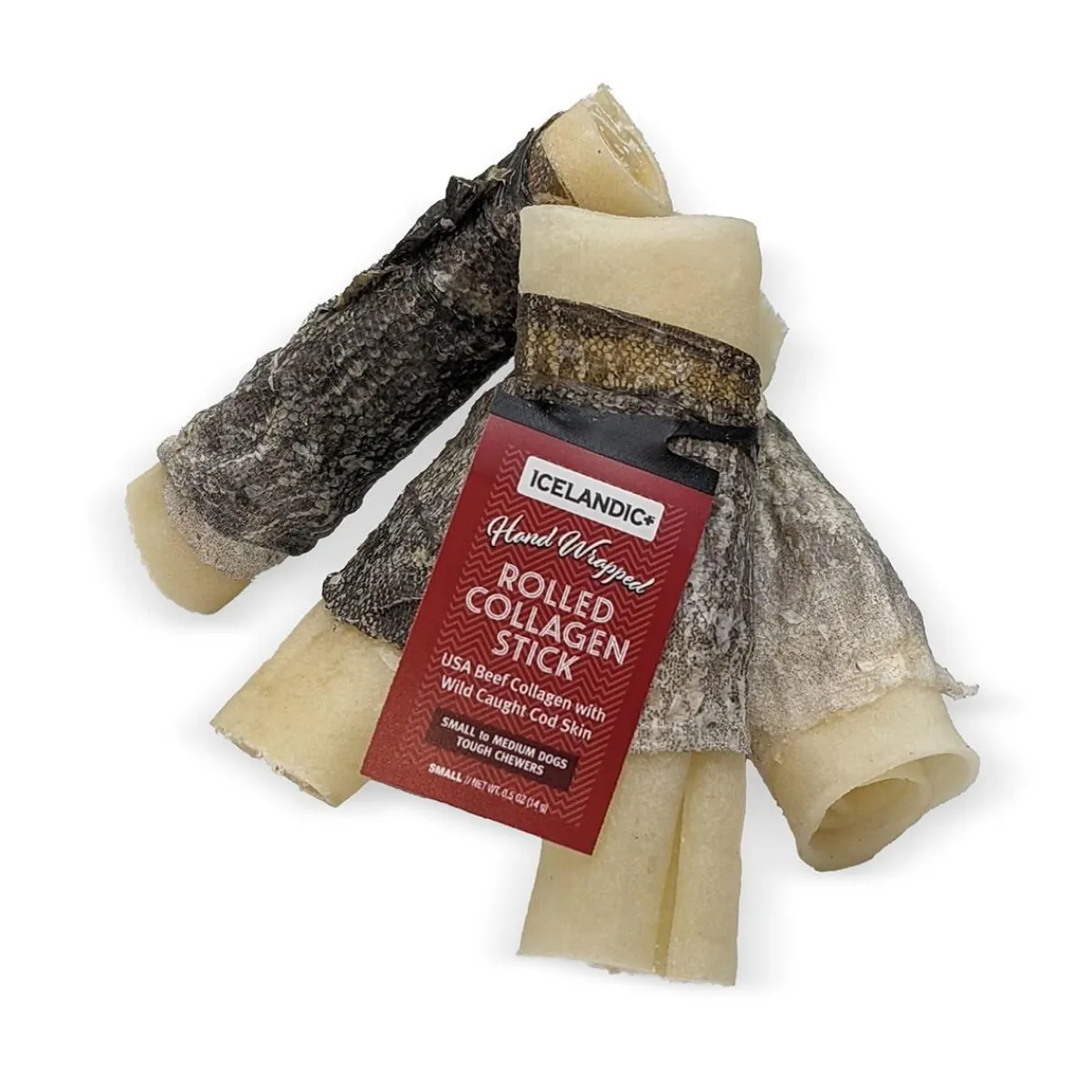 Ryan's Pet Supplies Icelandic+ Beef Rolled Collagen Stick with Wrapped Fish