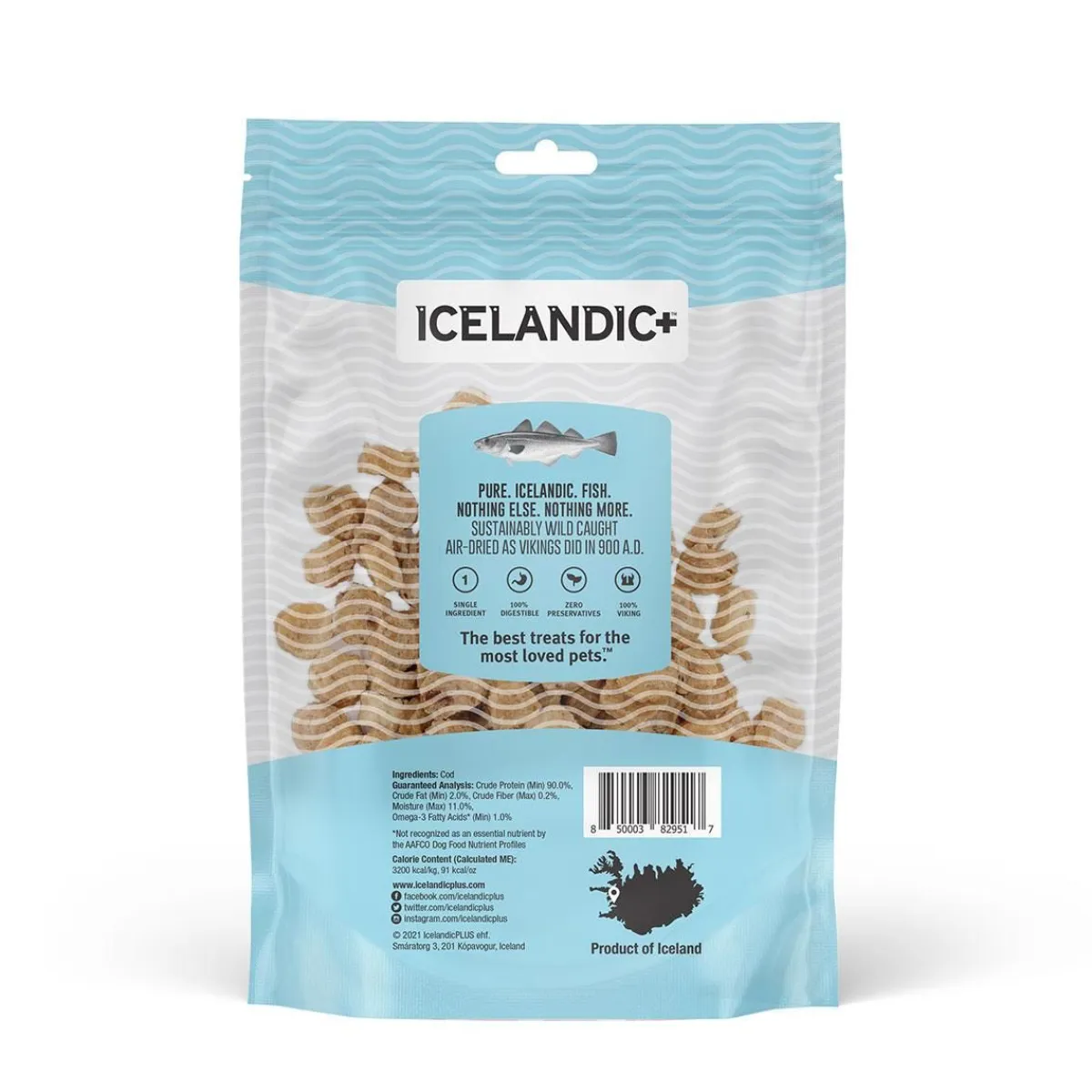 Ryan's Pet Supplies Icelandic+ Cod Mini Fish Chips Pure Fish Treats for Dogs