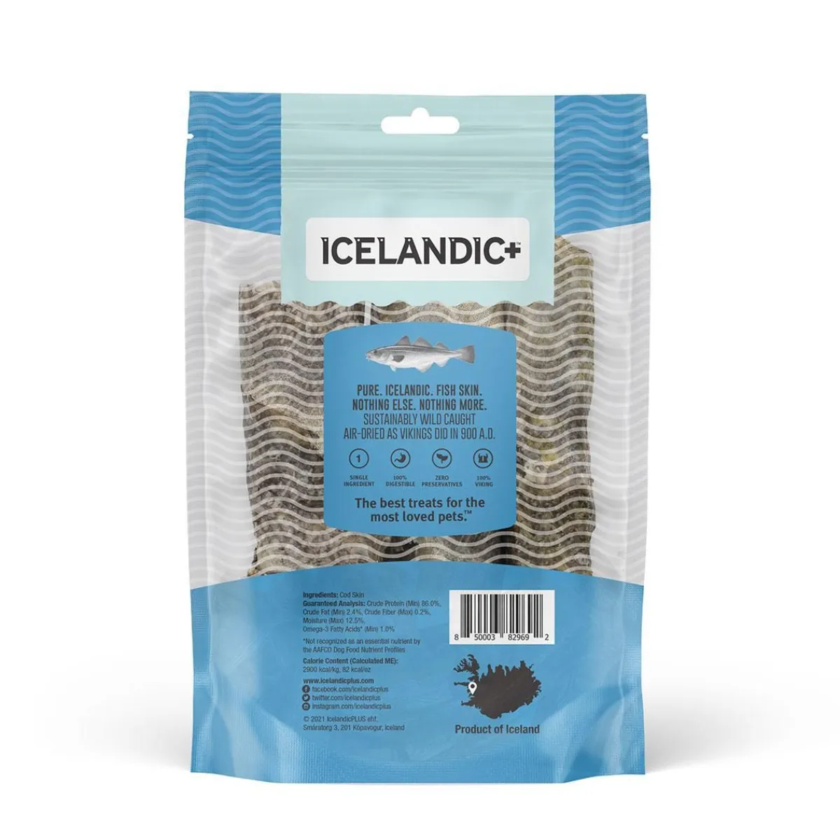 Ryan's Pet Supplies Icelandic+ Cod Skin Hand Wrapped Chew Stick