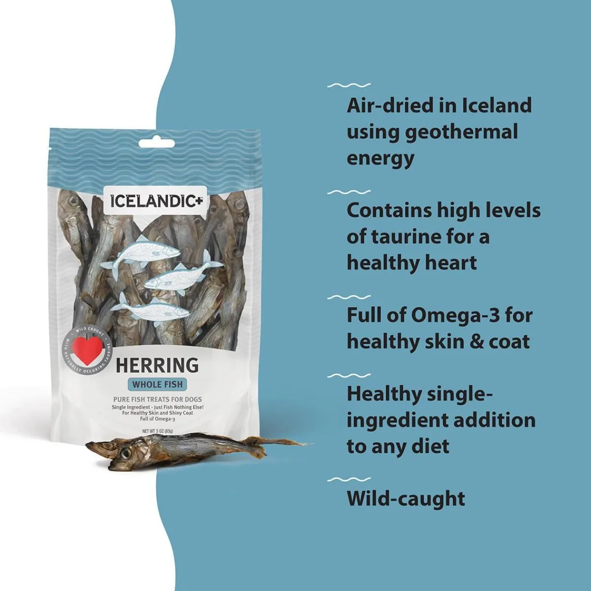 Ryan's Pet Supplies Icelandic+ Herring Whole Fish Healthy Dog Treats