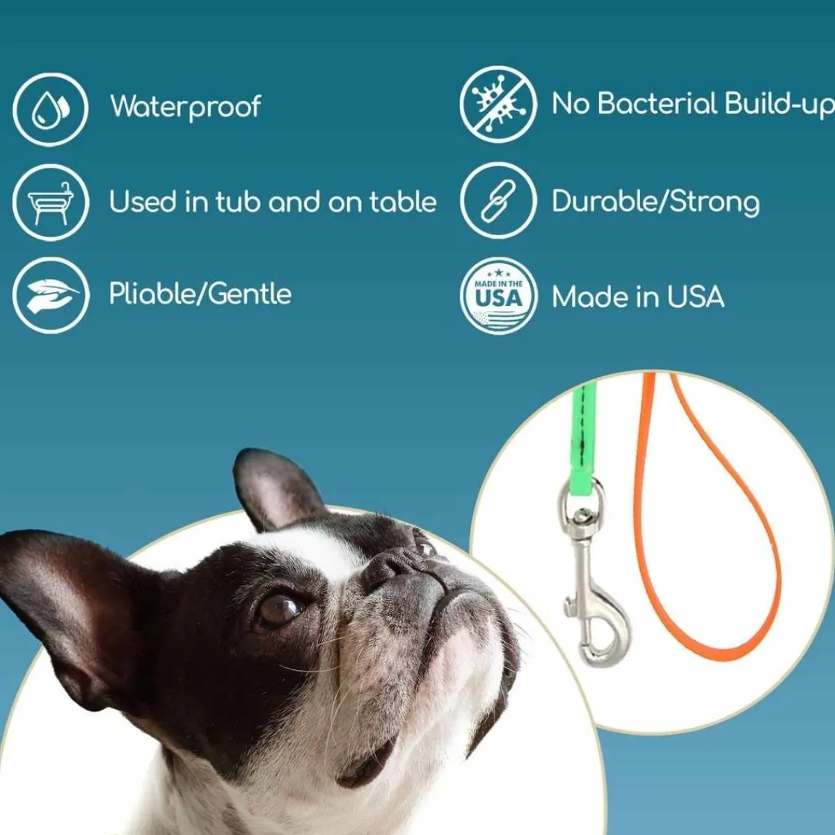 Ryan's Pet Supplies Jelly Pet BioThane® Waterproof Grooming Leads - 3/8'' x 4'