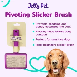 Ryan's Pet Supplies Jelly Pet Pivoting Slicker Brush