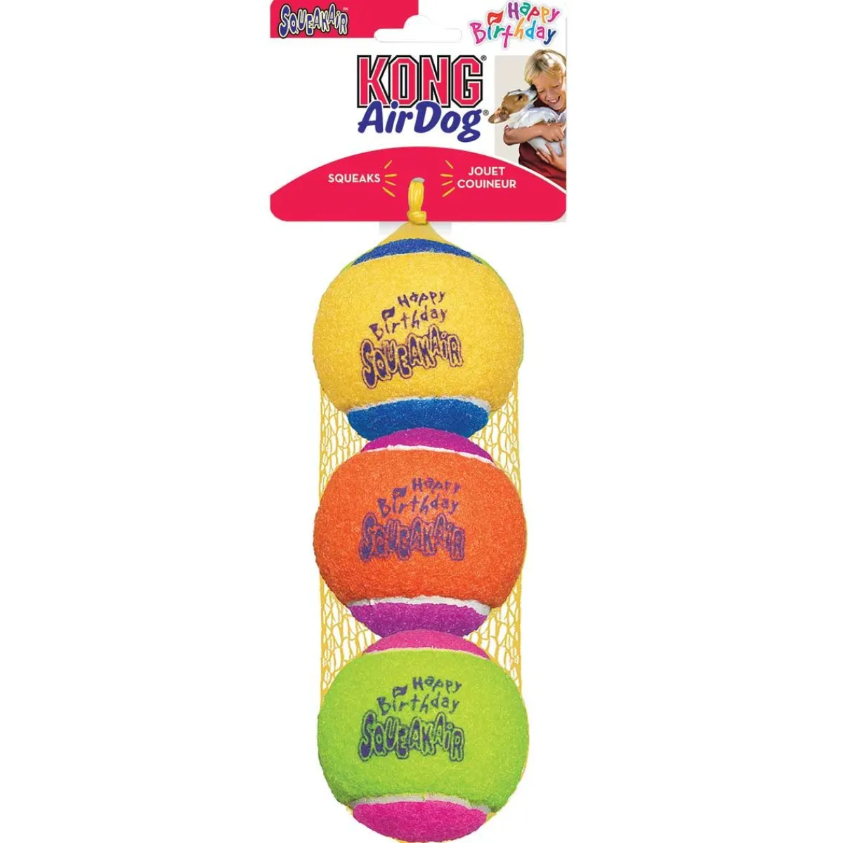 Ryan's Pet Supplies KONG Happy Birthday Tennis Balls 3Pk