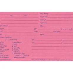 Ryan's Pet Supplies Medium Klip Kards- Pink 100 Count