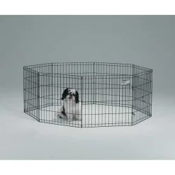 Ryan's Pet Supplies Midwest Exercise Pen Black Finish 24 High 8 Panels W/O Door