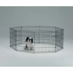Ryan's Pet Supplies Midwest Exercise Pen Black Finish 36" High 8 Panels Without Door