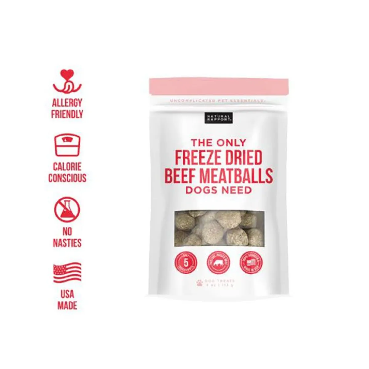 Ryan's Pet Supplies Natural Rapport The Only Freeze Dried Meatballs Dogs Need