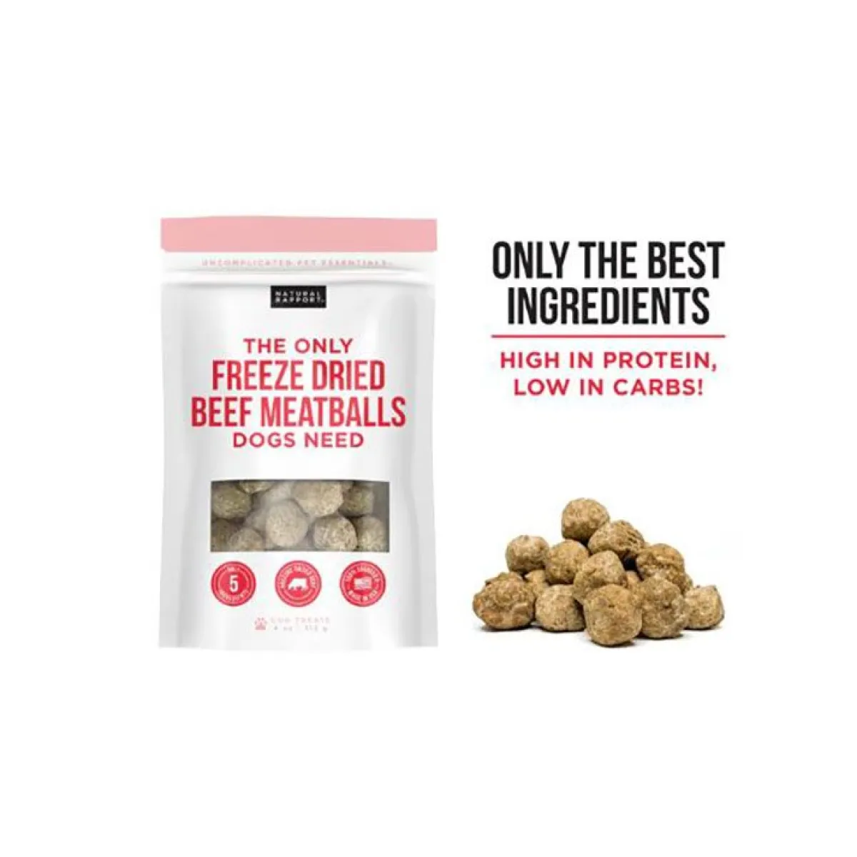 Ryan's Pet Supplies Natural Rapport The Only Freeze Dried Meatballs Dogs Need