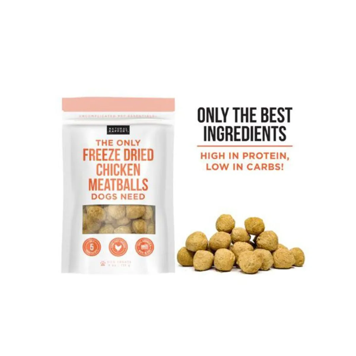 Ryan's Pet Supplies Natural Rapport The Only Freeze Dried Meatballs Dogs Need