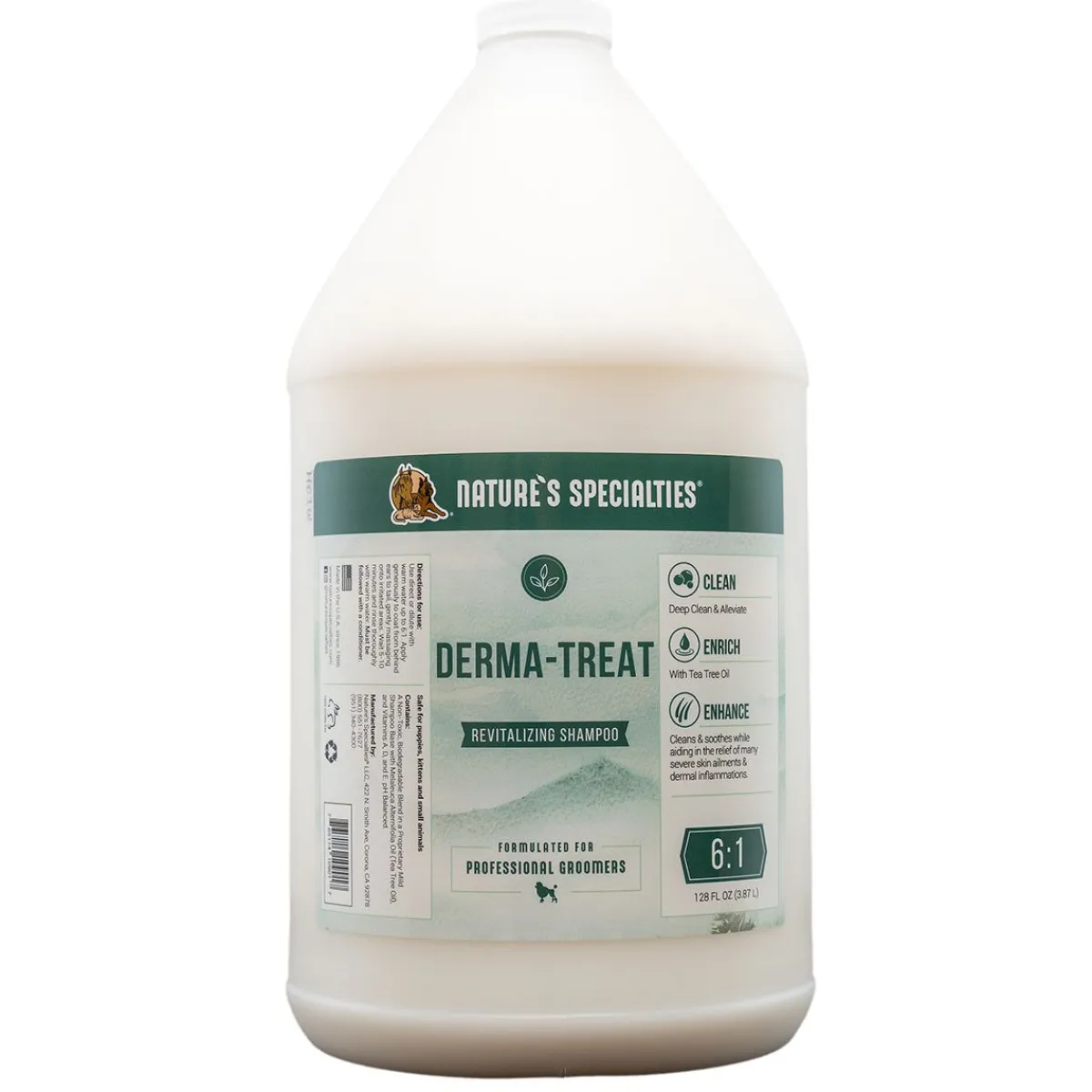 Ryan's Pet Supplies Nature's Specialties Derma Treat Pet Shampoo 6:1