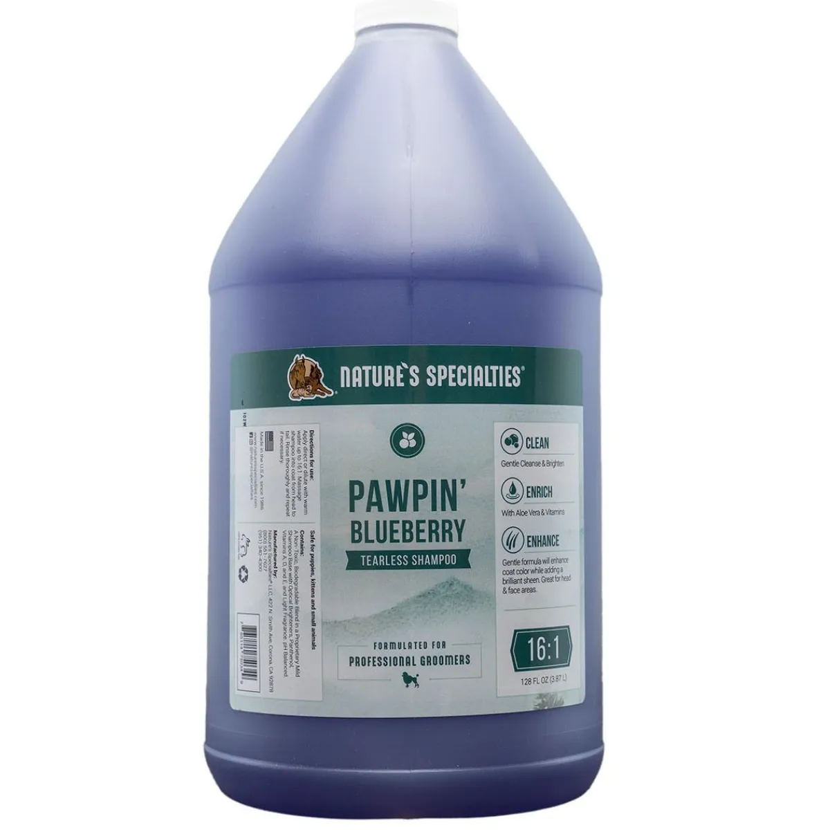 Ryan's Pet Supplies Nature's Specialties Pawpin Blueberry Face & Body Wash 16:1