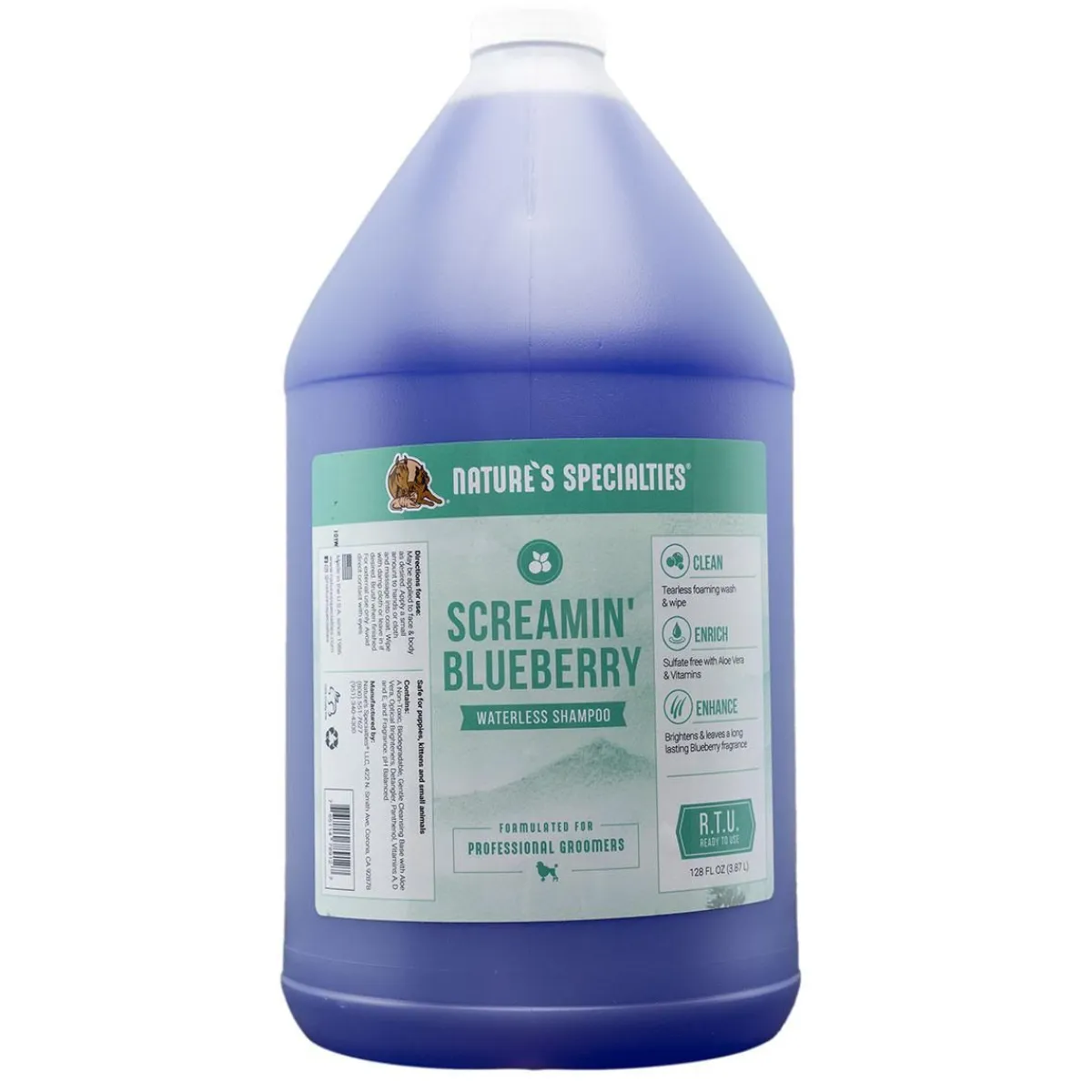 Ryan's Pet Supplies Nature's Specialties Screamin Blueberry Waterless Shampoo & Pet Facial Wash