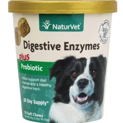 Ryan's Pet Supplies NaturVet Digestive Enzymes Plus Probiotic Soft Chews 70 Count