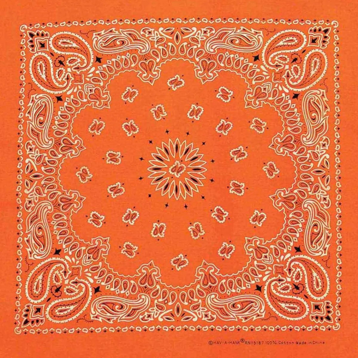 Ryan's Pet Supplies Neon Orange Paisley Pet Bandana