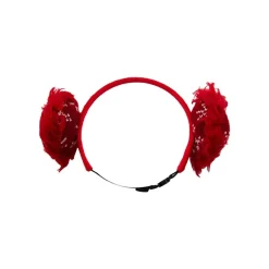 Ryan's Pet Supplies Outward Hound Red Holiday Earmuffs for Pets - XS/SM