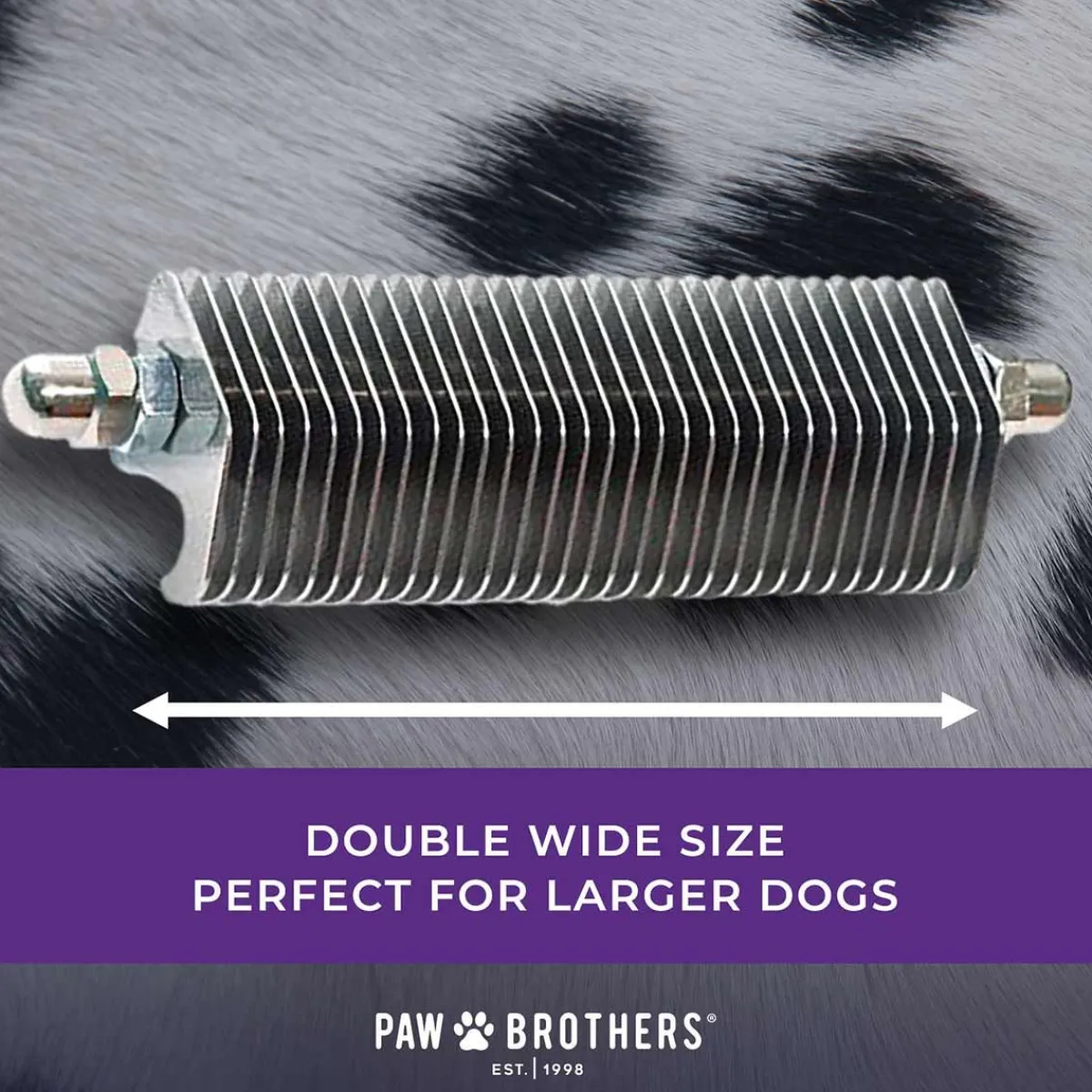 Ryan's Pet Supplies Paw Brothers 32 Blade Double Wide Coat Rake (Extra Fine)