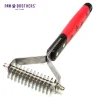 Ryan's Pet Supplies Paw Brothers 13 Blade Double Wide Coat Rakke (Coarse)