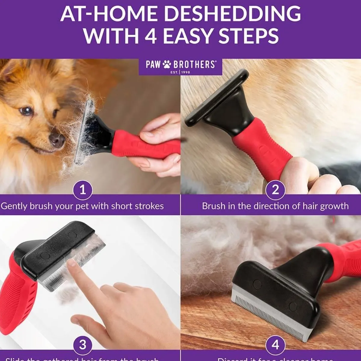 Ryan's Pet Supplies Paw Brothers Deshedding Tool