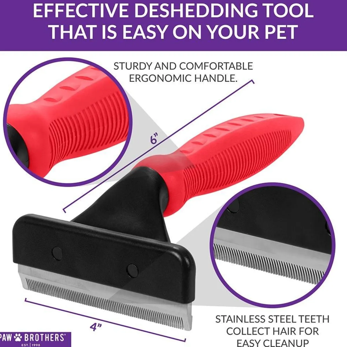 Ryan's Pet Supplies Paw Brothers Deshedding Tool