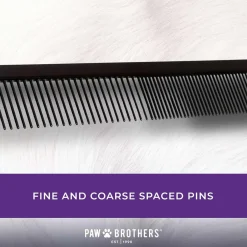 Ryan's Pet Supplies Paw Brothers Greyhound Style True Teflon Comb (7.5" Fine/Coarse)