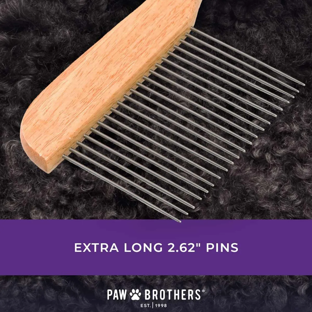 Ryan's Pet Supplies Paw Brothers Poodle Comb Extra Long Teeth