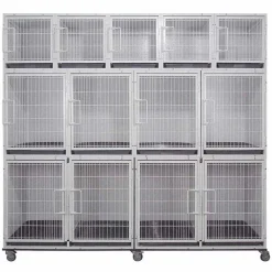 Ryan's Pet Supplies Paw Brothers Professional White Modular Cage Full Bank Complete