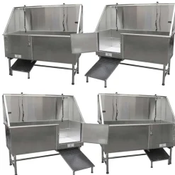 Ryan's Pet Supplies Paw Brothers - 60" Stainless Steel Grooming Tub with Ramp