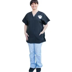 Ryan's Pet Supplies Paw Brothers Scrub Top With White Paw Heart Print 2X-Large