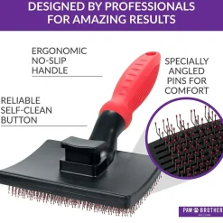 Ryan's Pet Supplies Paw Brothers Self-Cleaning Brush Large