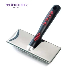 Ryan's Pet Supplies Paw Brothers Soft Pin Flat Slicker With Coated Pin Tips - Mini/Small